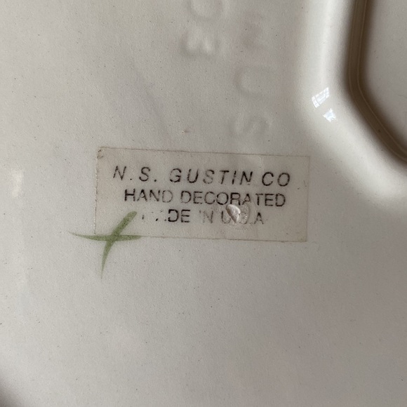 Beautiful N.S. Gustin Christmas Platter - Rare Find - Picture 4 of 4